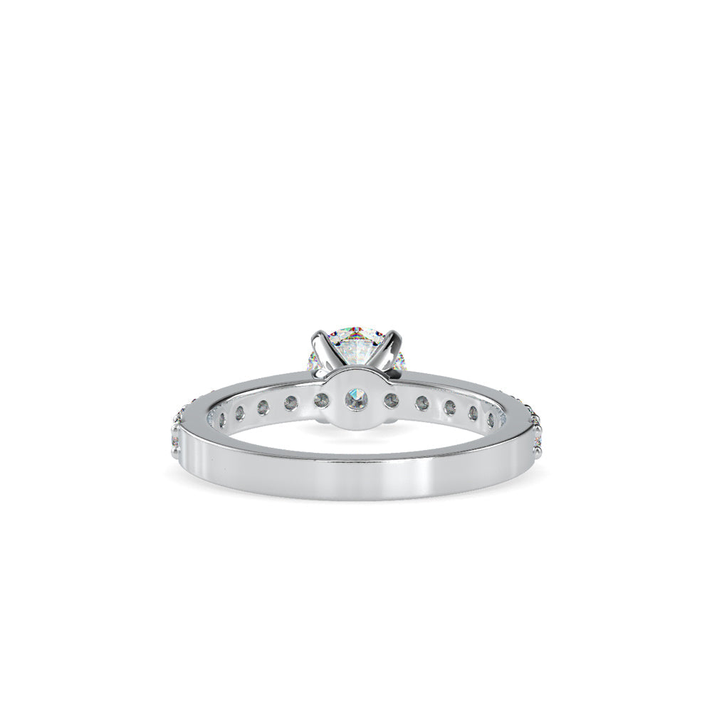 Dove Solitaire Diamond Eye Engagement Ring Platinum