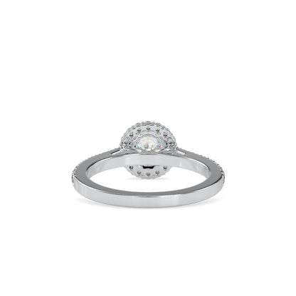 Delight Solitaire Diamond Halo Engagement Ring Platinum