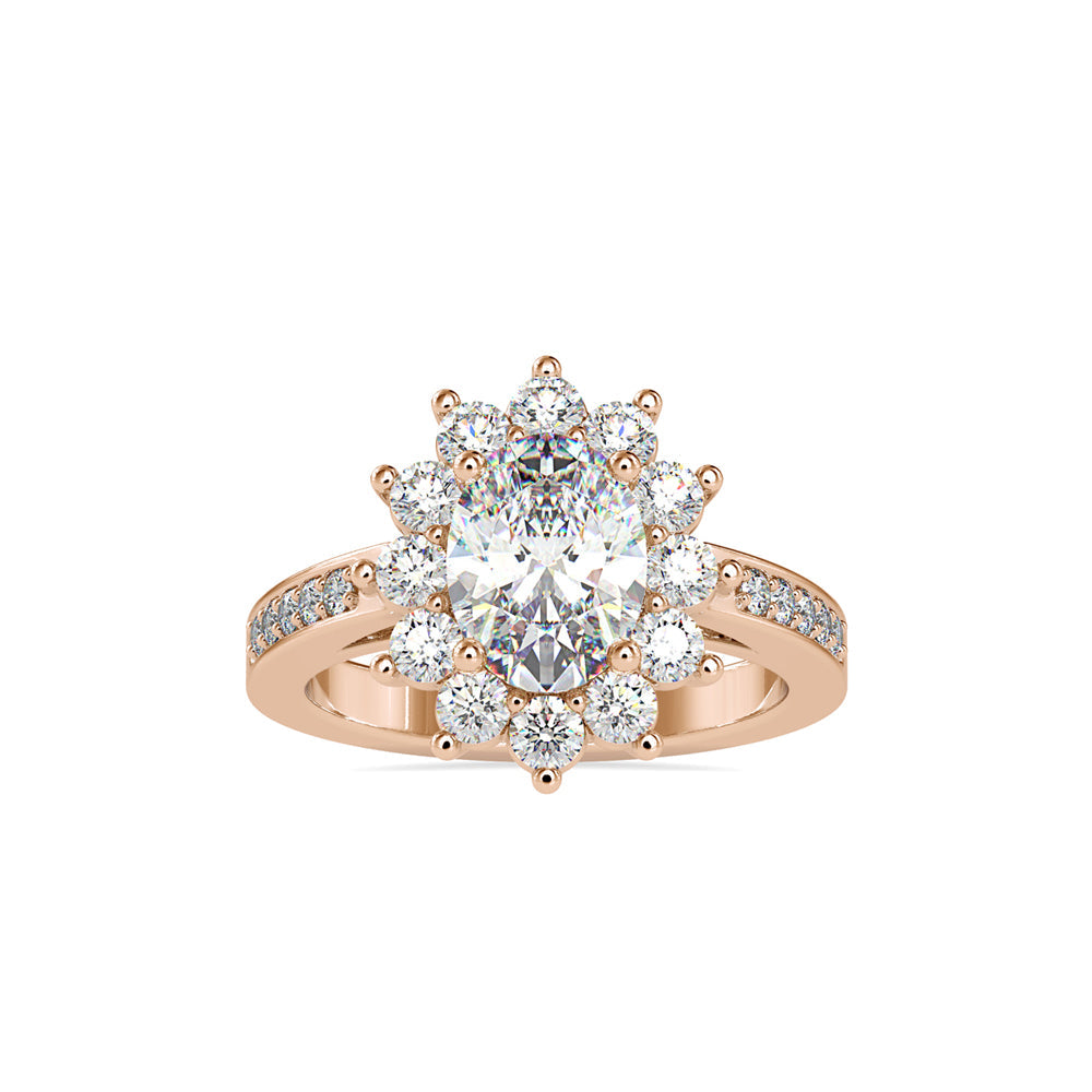 Emma Oval Diamond Ring Rose gold