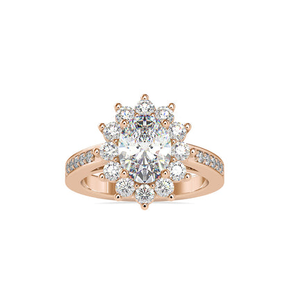 Emma Oval Diamond Ring Rose gold