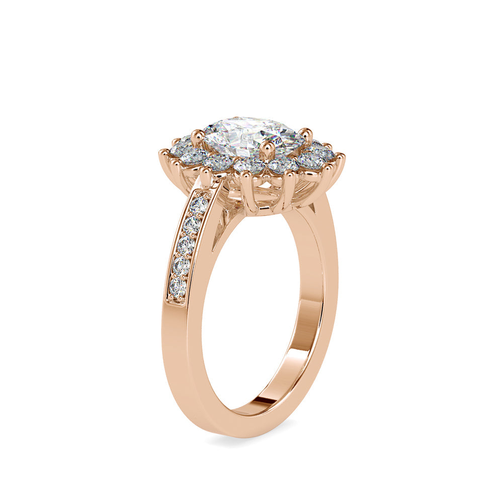 Emma Oval Diamond Ring Rose gold