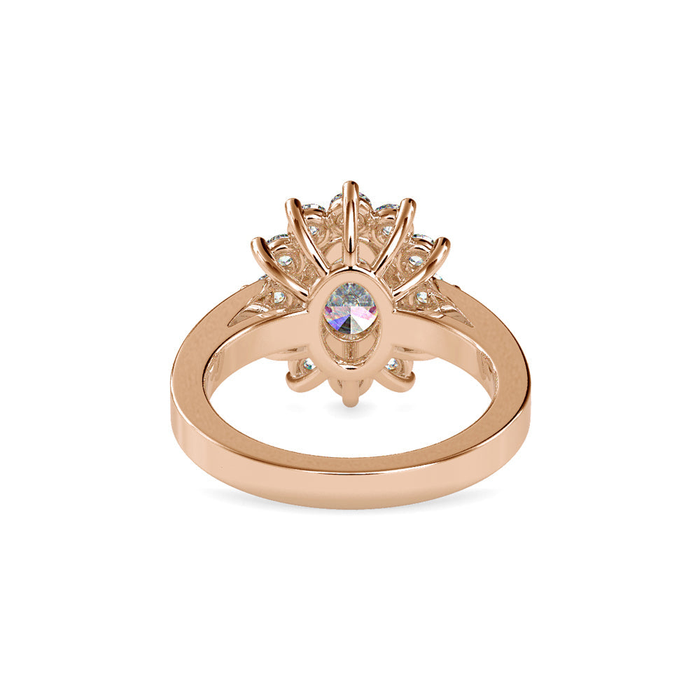 Emma Oval Diamond Ring Rose gold