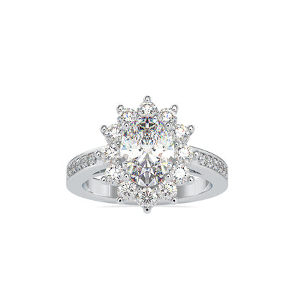 Emma Oval Diamond Ring Platinum