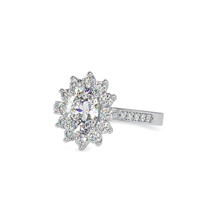 Emma Oval Diamond Ring Platinum