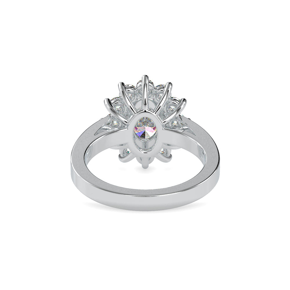 Emma Oval Diamond Ring White gold