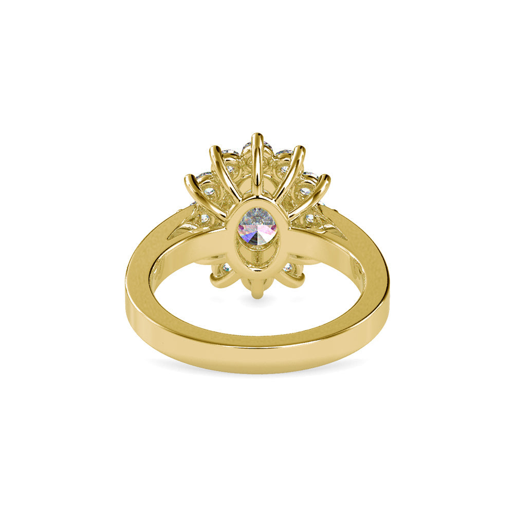 Emma Oval Diamond Ring Yellow gold