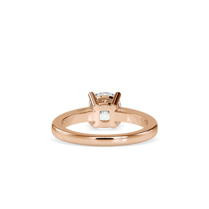 Cushion Cut Diamond Prong Engagement Ring Rose gold