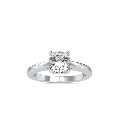 Cushion Cut Diamond Prong Engagement Ring White gold