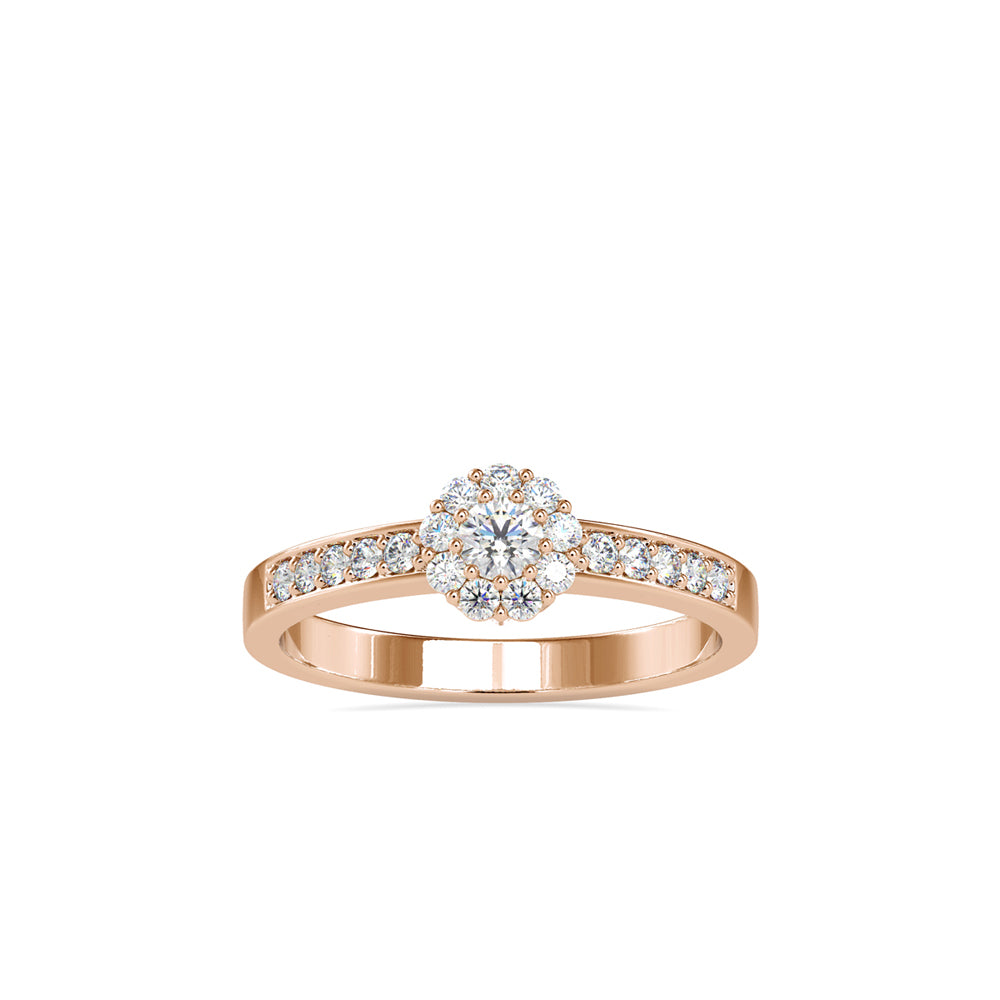 Pretti charming Engagement Diamond Ring Rose gold