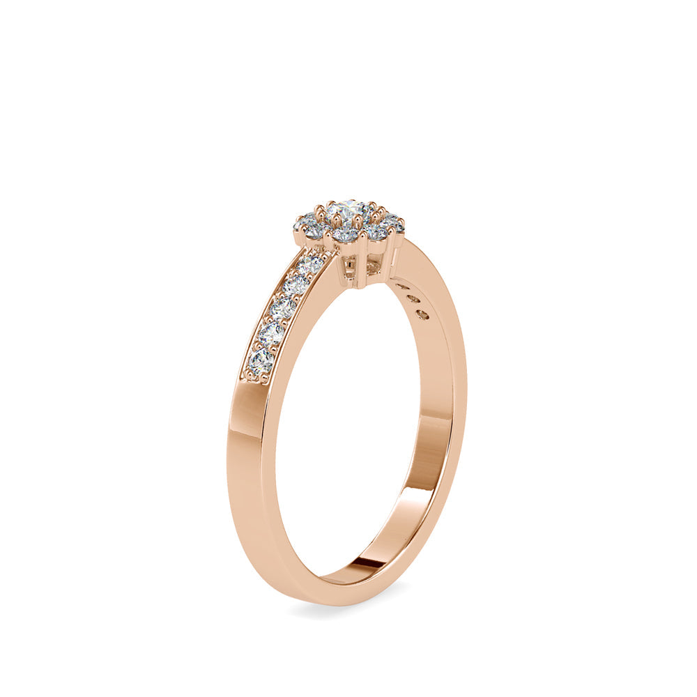 Pretti charming Engagement Diamond Ring Rose gold