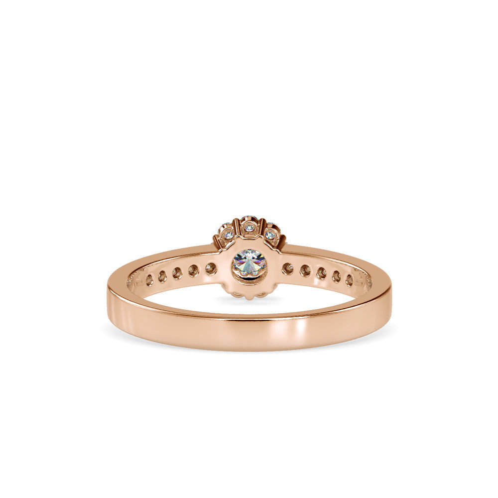 Pretti charming Engagement Diamond Ring Rose gold