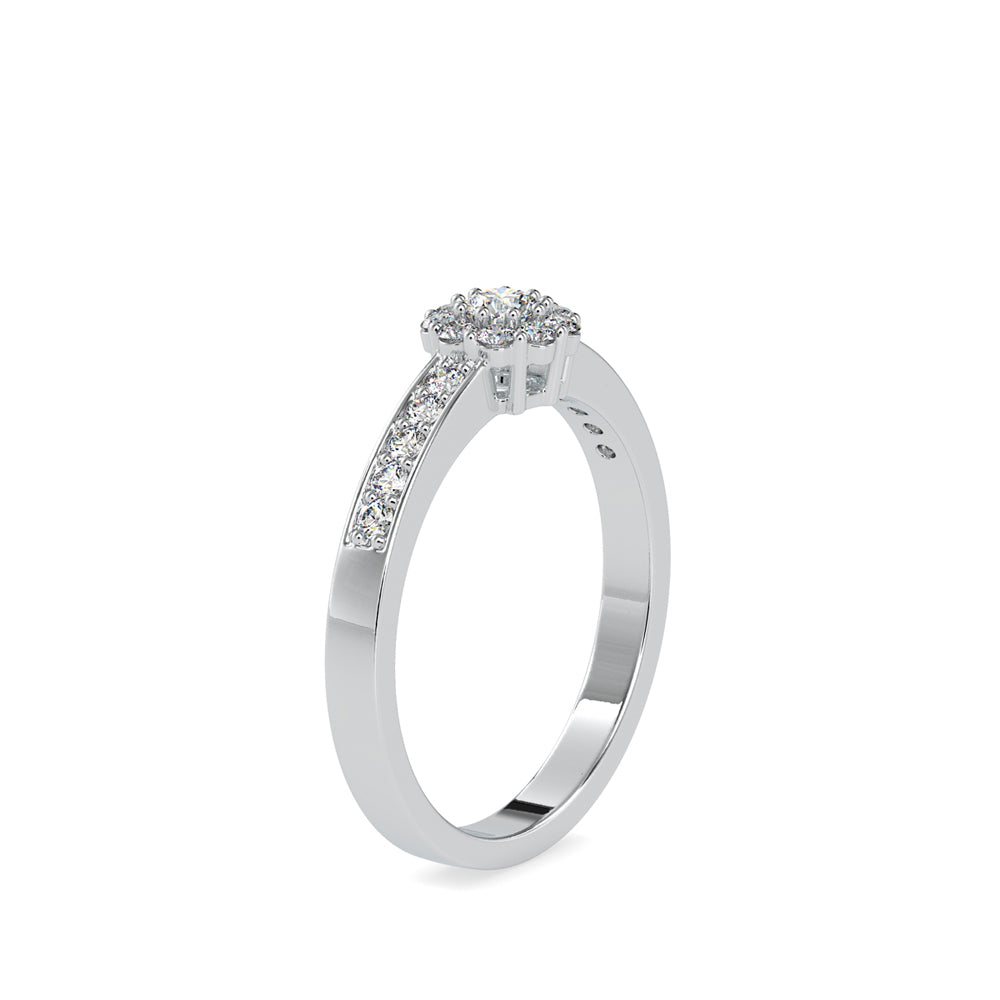 Pretti charming Engagement Diamond Ring White gold