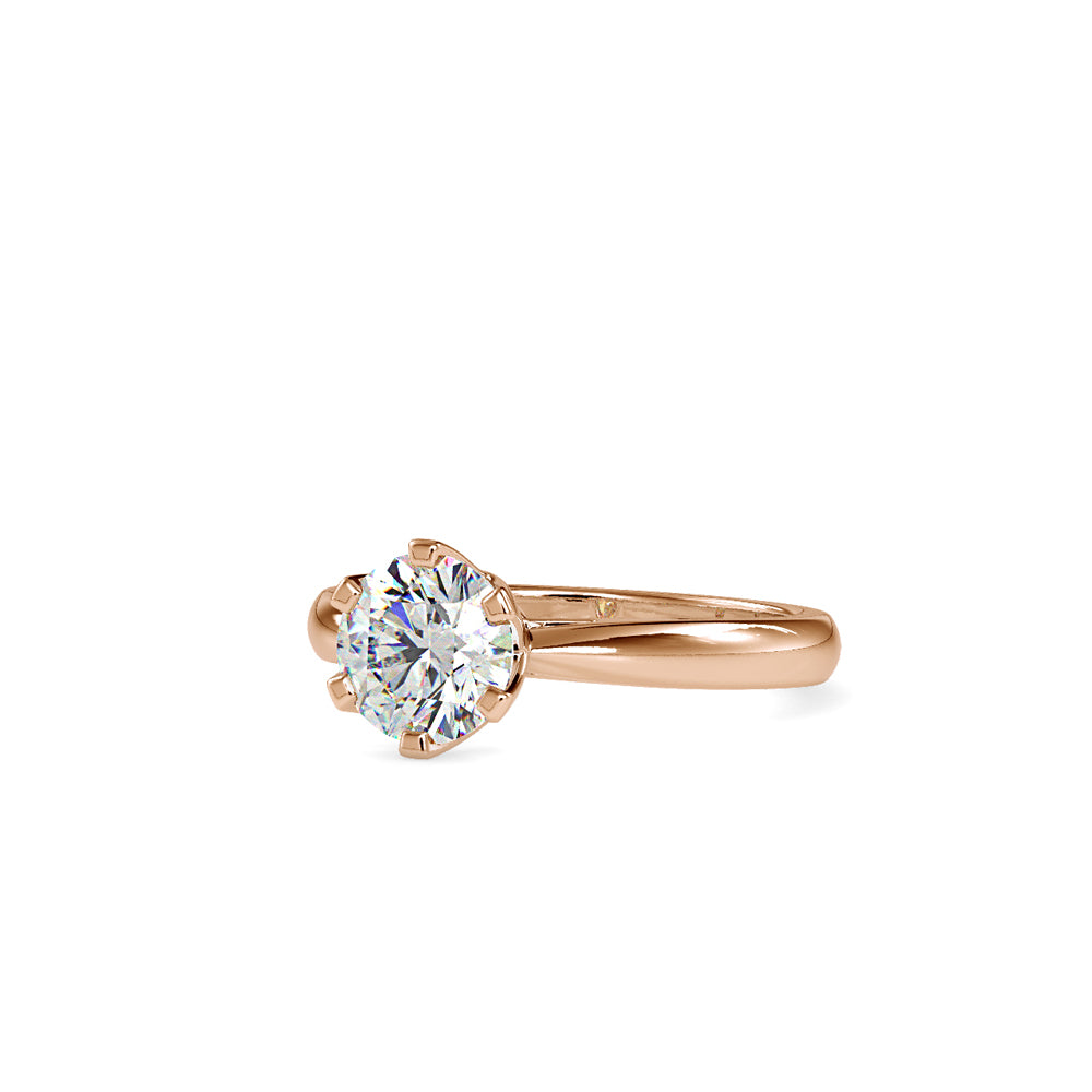 Marheart Prong Diamond Ring Rose gold