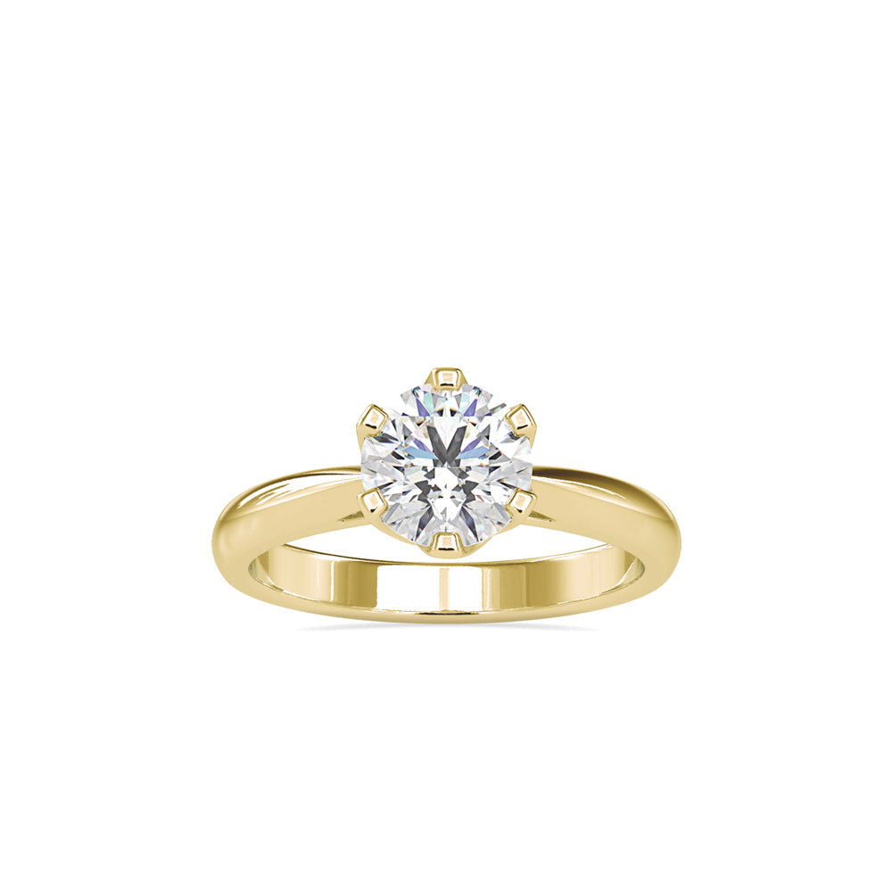 Marheart Prong Diamond Ring Yellow gold