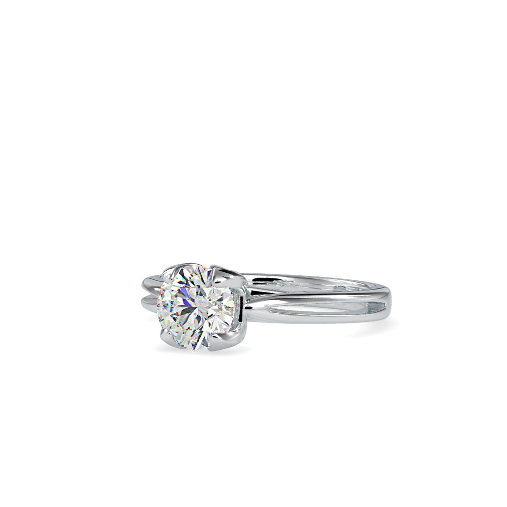 Love Centre Diamond Engagement Ring White gold