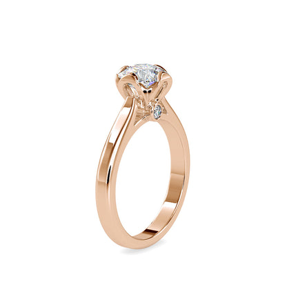 Companionate Diamond Engagement Ring Rose gold