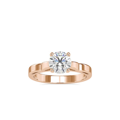 Timeless White Diamond Engagement Ring Rose gold