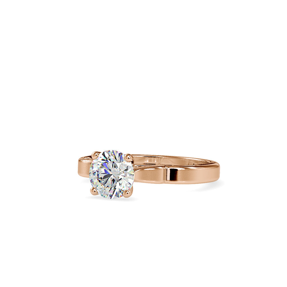 Timeless White Diamond Engagement Ring Rose gold