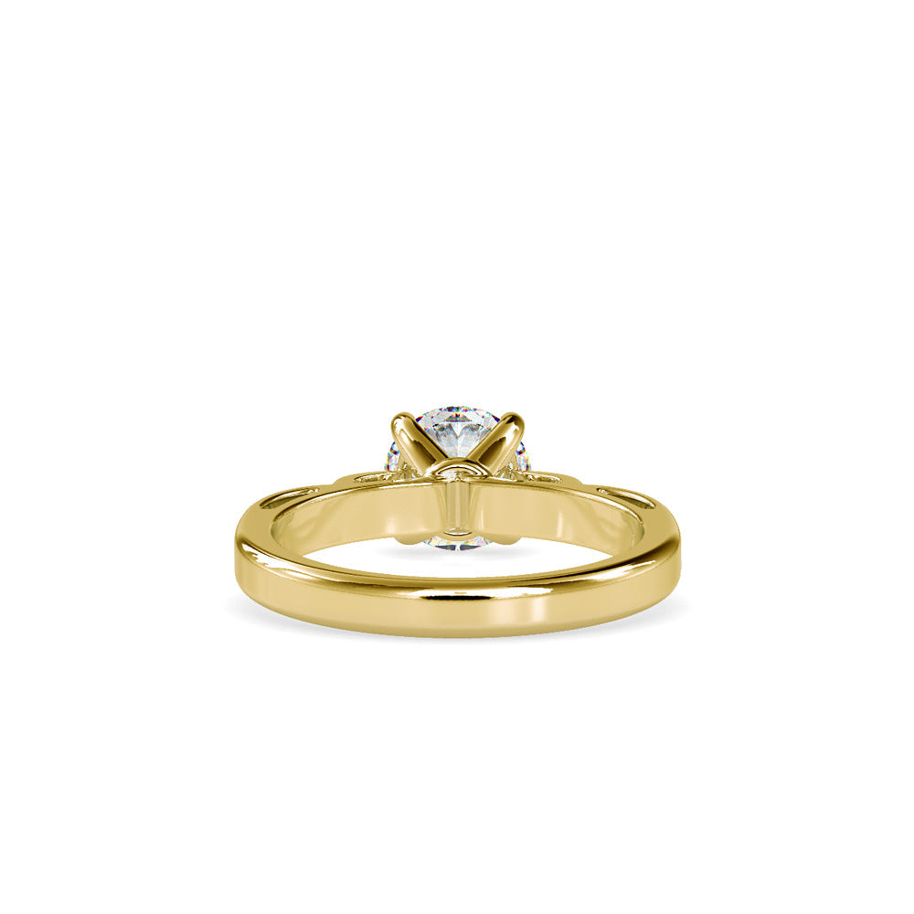 Timeless White Diamond Engagement Ring Yellow gold