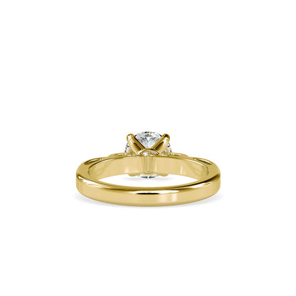 Timeless White Diamond Engagement Ring Yellow gold