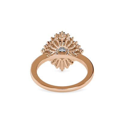 Big Oval Halo Diamond Engagement Ring Rose gold