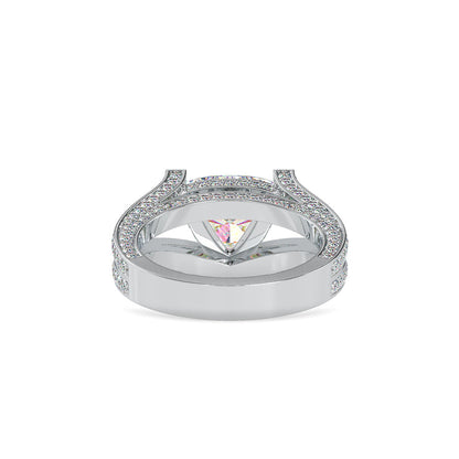 Pure White Heart Engagement Diamond Ring White gold