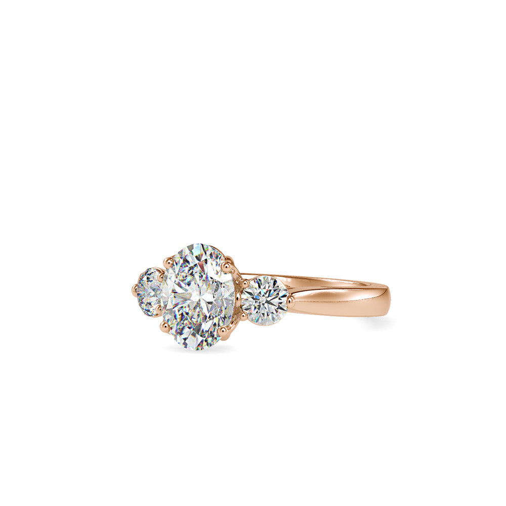 3 Diamonds Austin Engagement Ring Rose gold