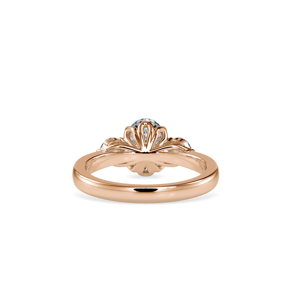 3 Diamonds Austin Engagement Ring Rose gold