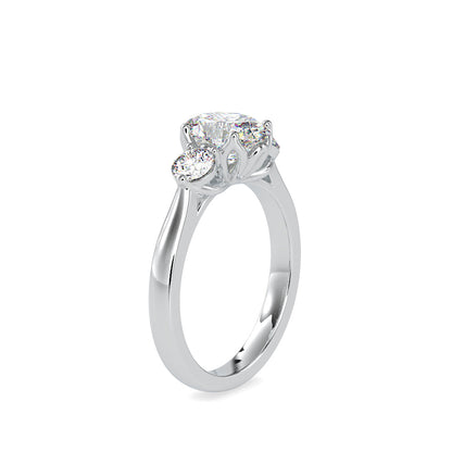 3 Diamonds Austin Engagement Ring White gold