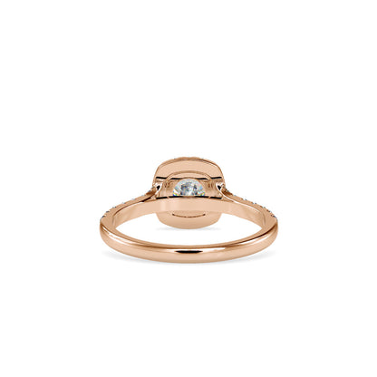 Wonder Halo Queen Diamond Engagement Ring Rose gold