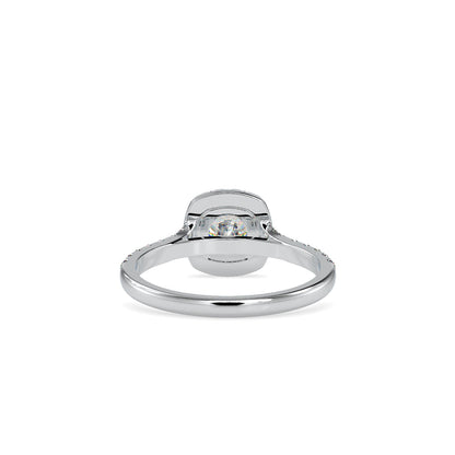 Wonder Halo Queen Diamond Engagement Ring White gold