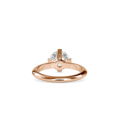 4 Prong Round Cut Diamond Engagement Ring Rose gold