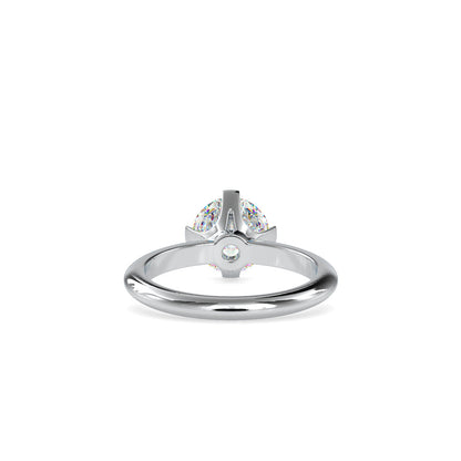 4 Prong Round Cut Diamond Engagement Ring White gold