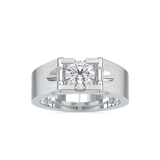 Round Brilliant Cut Solitaire Diamond Engagement Ring White gold