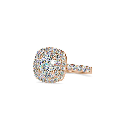 Percy Round Diamond Engagement Ring Rose gold