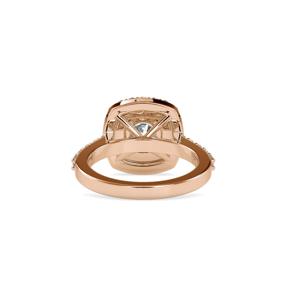 Percy Round Diamond Engagement Ring Rose gold