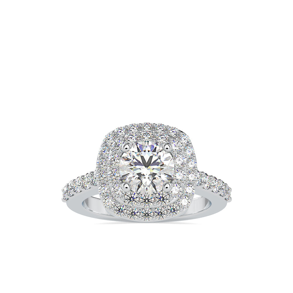 Percy Round Diamond Engagement Ring Platinum