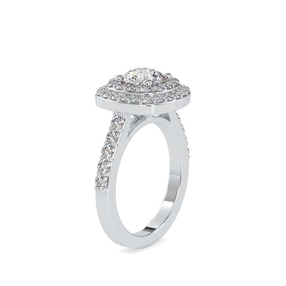 Percy Round Diamond Engagement Ring White gold