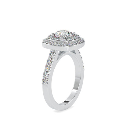 Percy Round Diamond Engagement Ring Platinum