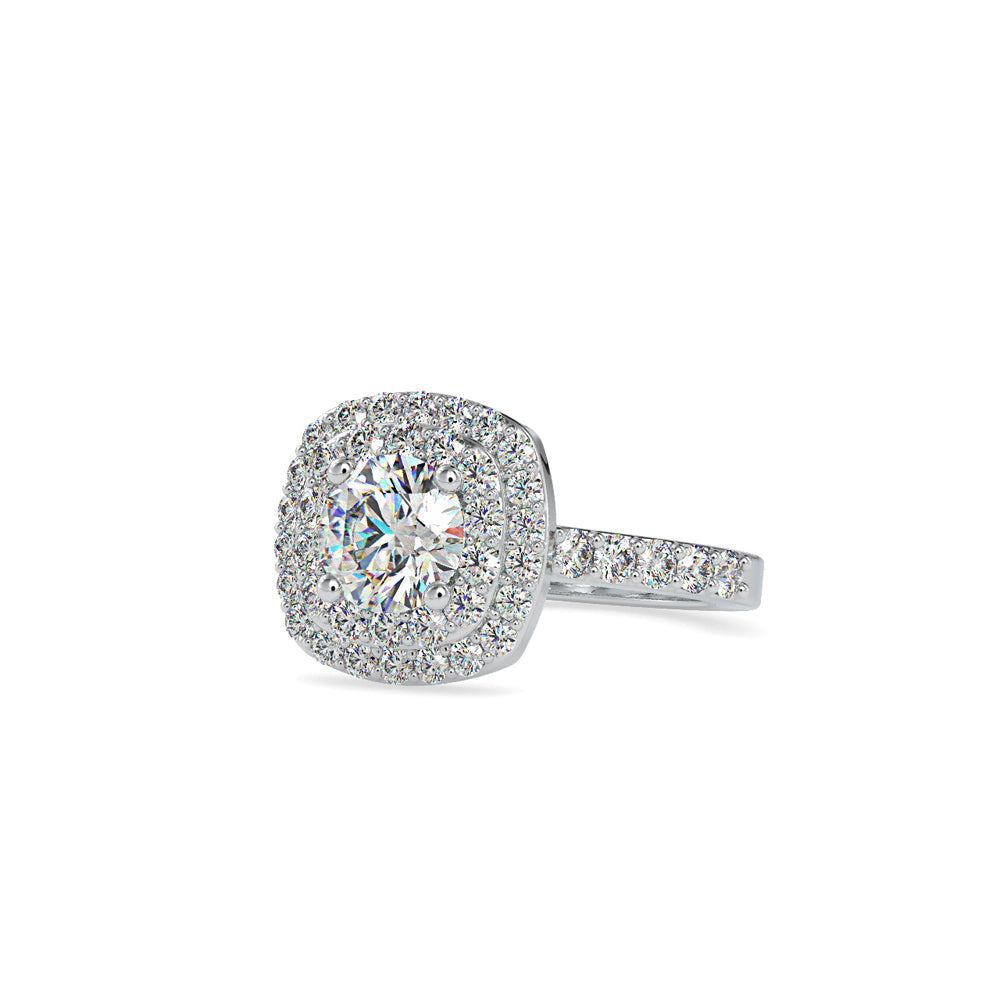 Percy Round Diamond Engagement Ring White gold