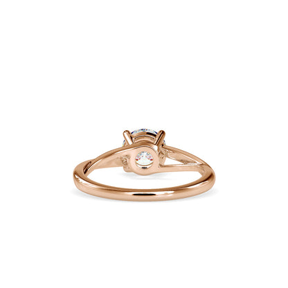 Brilliant Round Cut 4 Prong Diamond Engagement Ring Rose gold