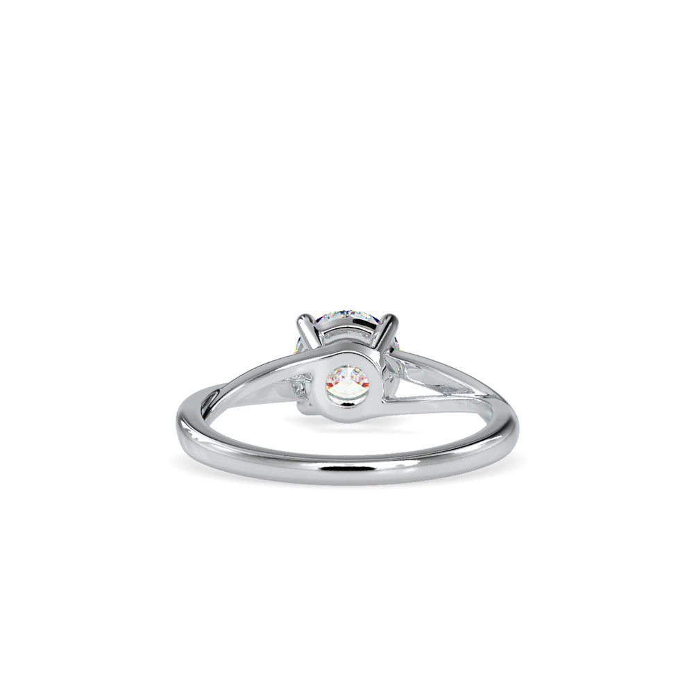 Brilliant Round Cut 4 Prong Diamond Engagement Ring Platinum