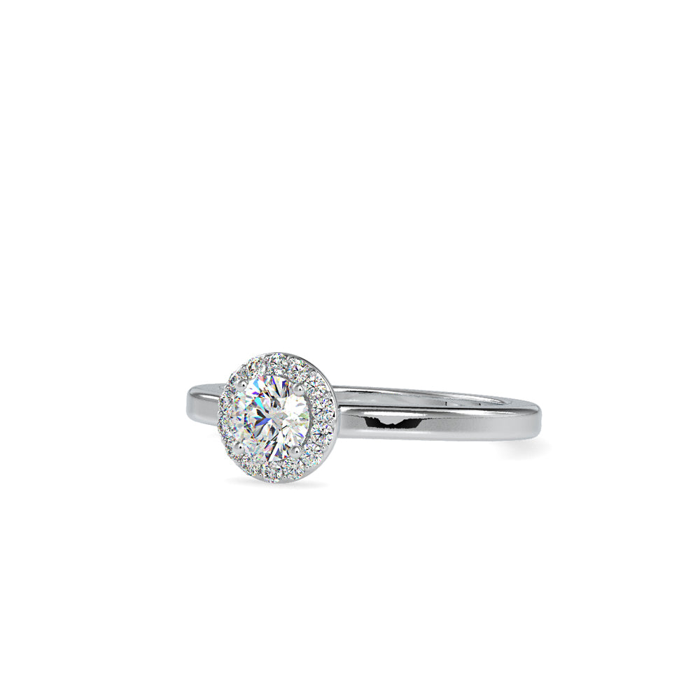 Round Diamond Relish Engagement Ring White gold