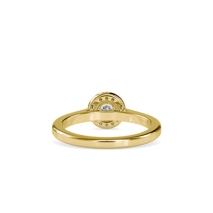 Round Diamond Relish Engagement Ring Yellow gold