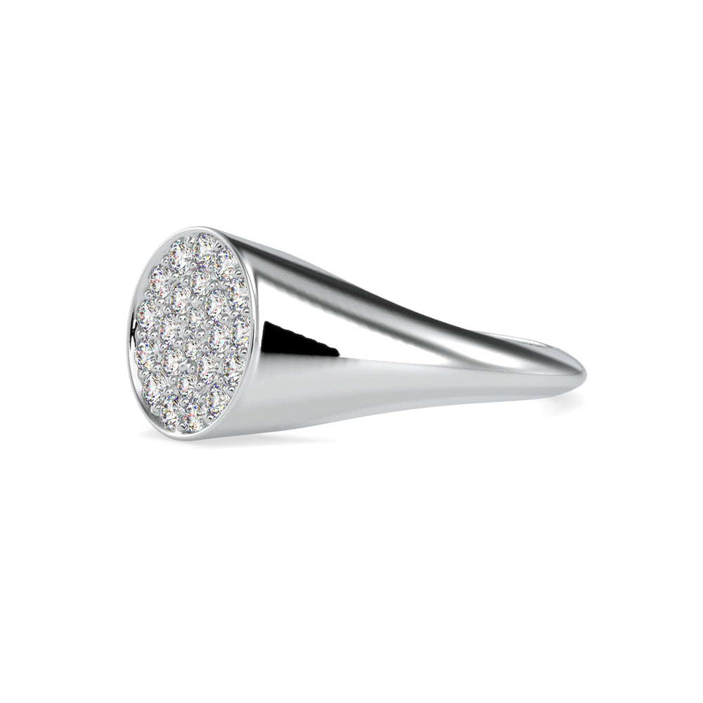Intrigate Round Diamond Ring Platinum
