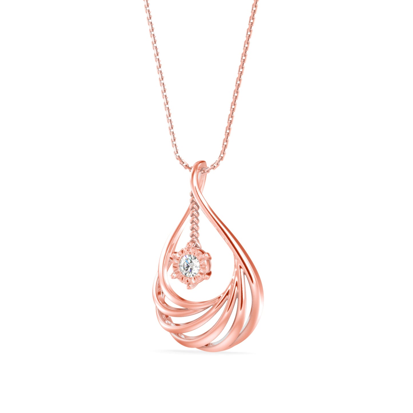 Clethra Diamond Pendant Rose Gold