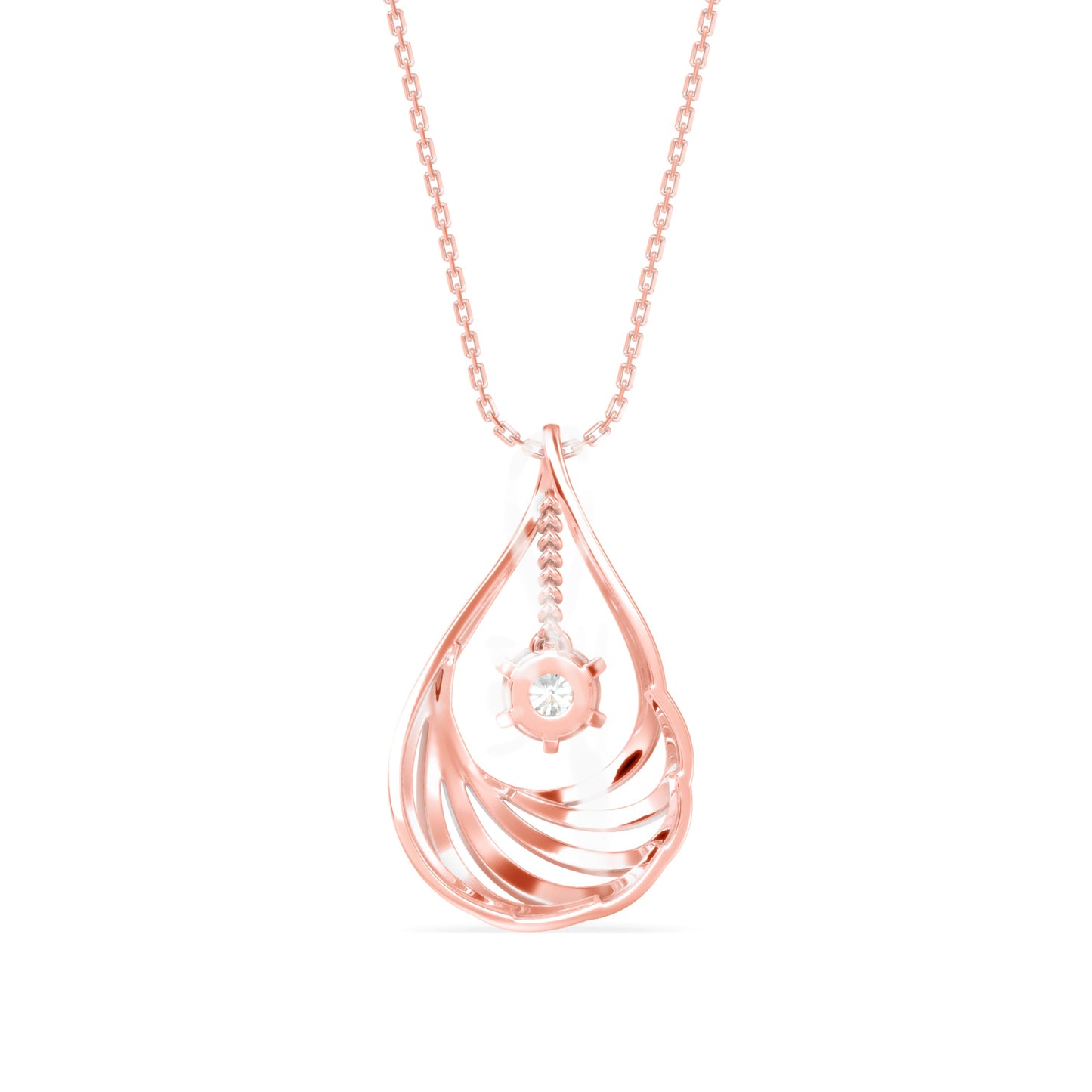 Clethra Diamond Pendant Rose Gold