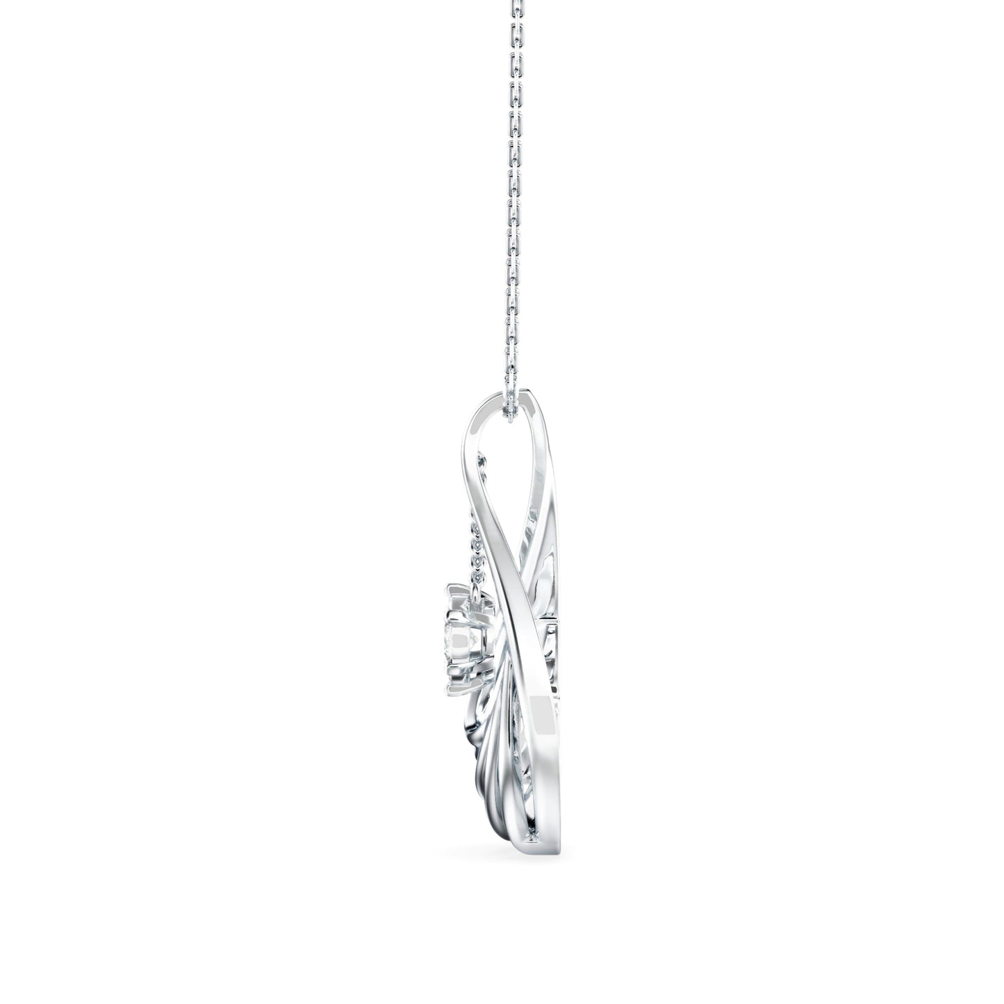 Clethra Diamond Pendant White Gold