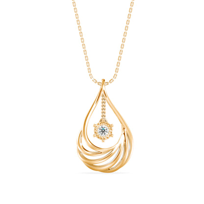 Clethra Diamond Pendant Yellow Gold