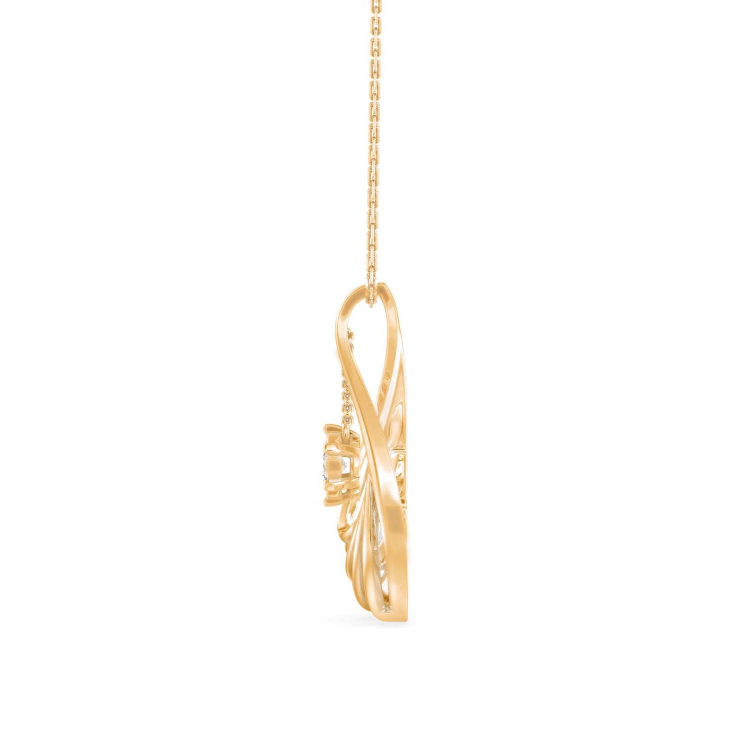 Clethra Diamond Pendant Yellow Gold